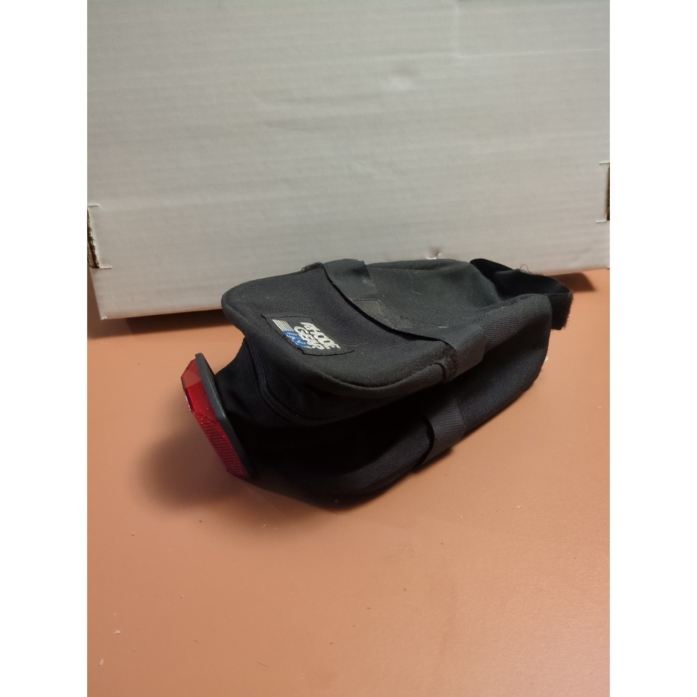 Vintage Rhode Gear Saddle Seat Bag Pouch‎ Black Wihh Reflector